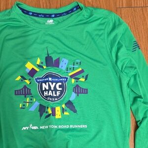 New Balance NYC Half 2024 Green Long Sleeve Shirt